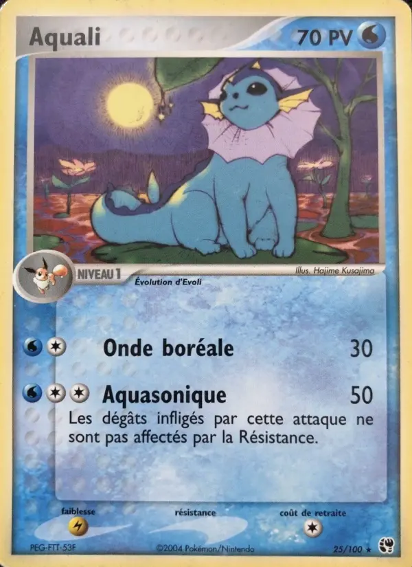 025/100 - Aquali — Carte Pokémon EX Tempête de sable 25/100