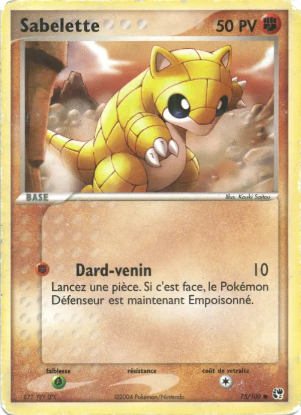 Sabelette — Carte Pokémon 75 EX Tempête de sable