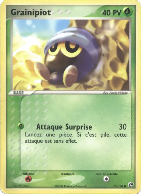 Grainipiot — Carte Pokémon 76 EX Tempête de sable