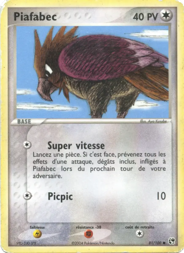 Piafabec — Carte Pokémon 81 EX Tempête de sable