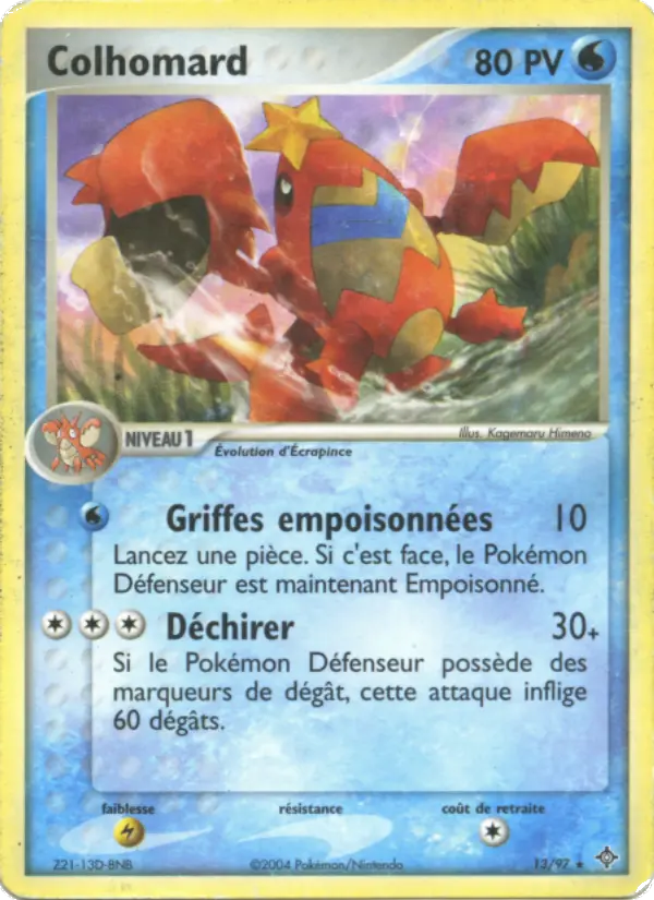 Colhomard — Carte Pokémon 13 EX Dragon