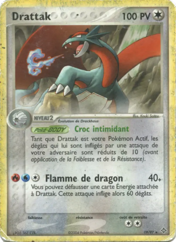 Drattak — Carte Pokémon 19 EX Dragon