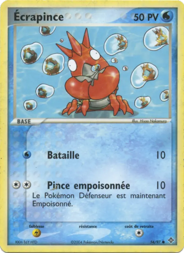 Écrapince — Carte Pokémon 54 EX Dragon