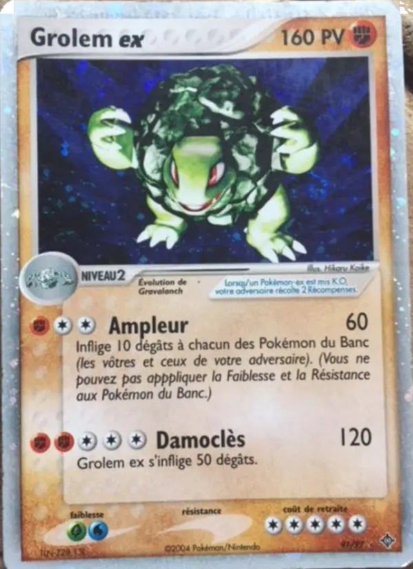 Grolem ex — Carte Pokémon 91 EX Dragon