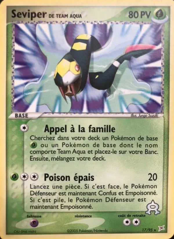 Seviper de Team Aqua — Carte Pokémon 17 EX Team Magma vs Team Aqua