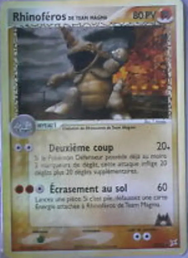 Rhinoféros de Team Magma — Carte Pokémon 22 EX Team Magma vs Team Aqua