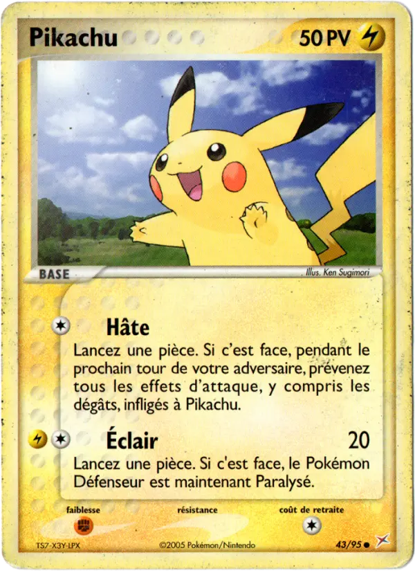 043/095 - Pikachu — Carte Pokémon EX Team Magma vs Team Aqua 43/95