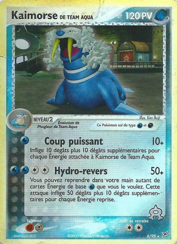 Kaimorse de Team Aqua — Carte Pokémon 6 EX Team Magma vs Team Aqua