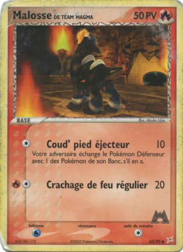 Malosse de Team Magma — Carte Pokémon 63 EX Team Magma vs Team Aqua