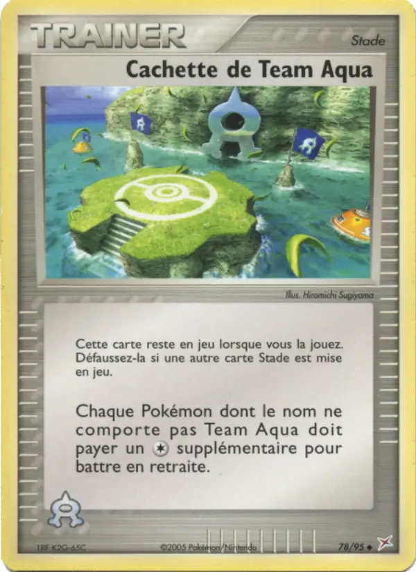 078/095 - Cachette de Team Aqua — Carte Pokémon EX Team Magma vs Team Aqua 78/95