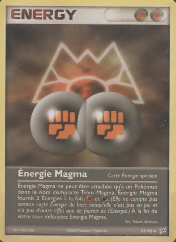 087/095 - Énergie Magma — Carte Pokémon EX Team Magma vs Team Aqua 87/95