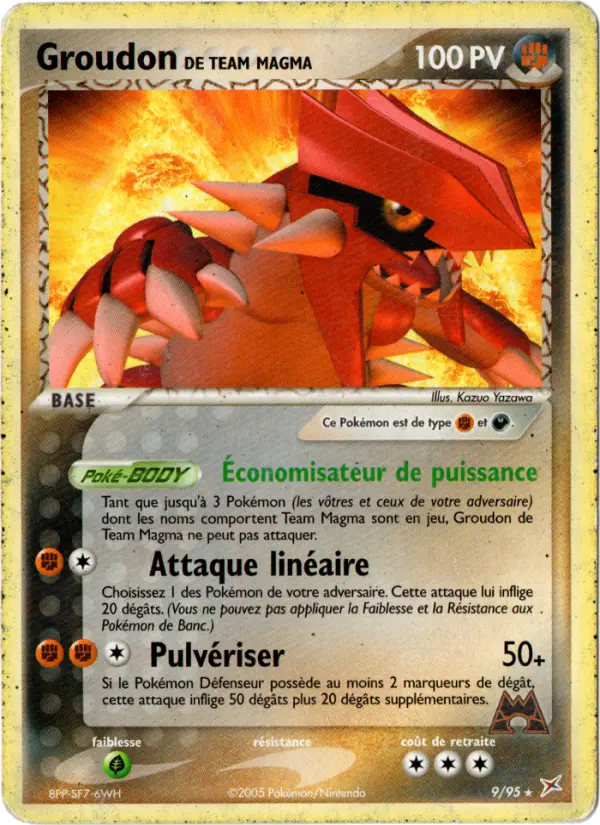 Groudon de Team Magma — Carte Pokémon 9 EX Team Magma vs Team Aqua