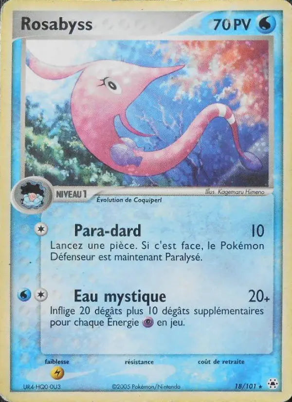 Rosabyss — Carte Pokémon 18 EX Légendes Oubliées