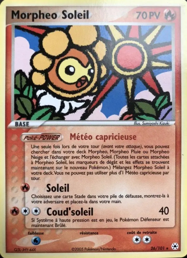 Morpheo Soleil — Carte Pokémon 26 EX Légendes Oubliées
