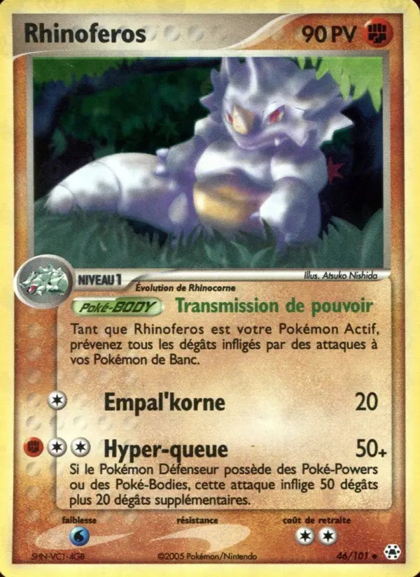 Rhinoferos — Carte Pokémon 46 EX Légendes Oubliées