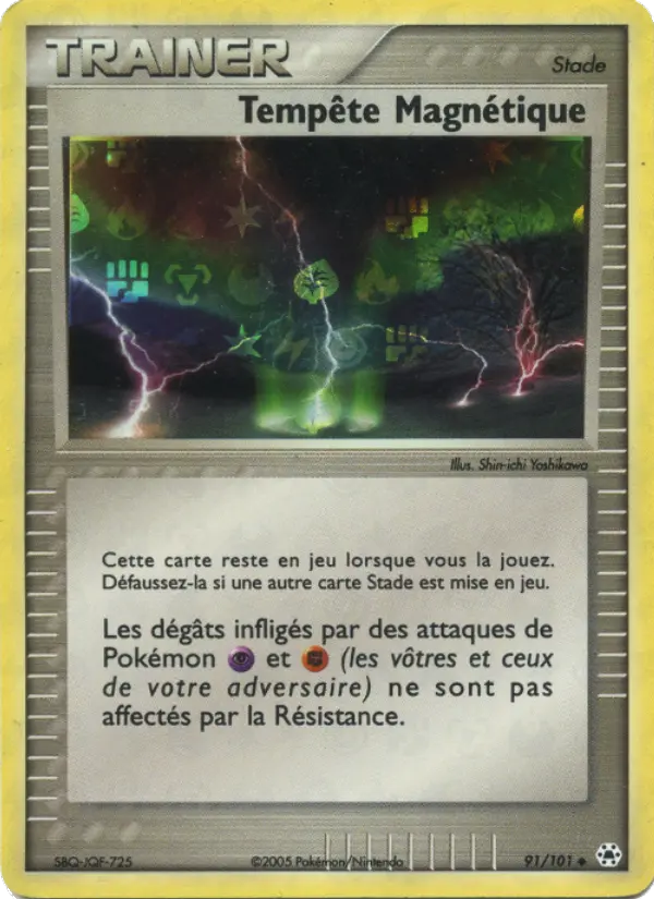 091/101 - Tempête Magnétique — Carte Pokémon EX Légendes Oubliées 91/101