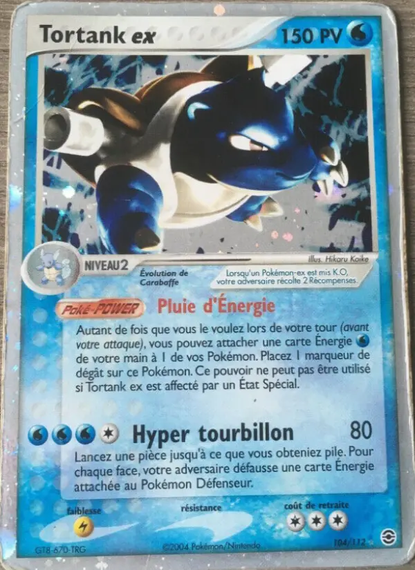 Tortank ex — Carte Pokémon 104 EX Rouge Feu & Vert Feuille