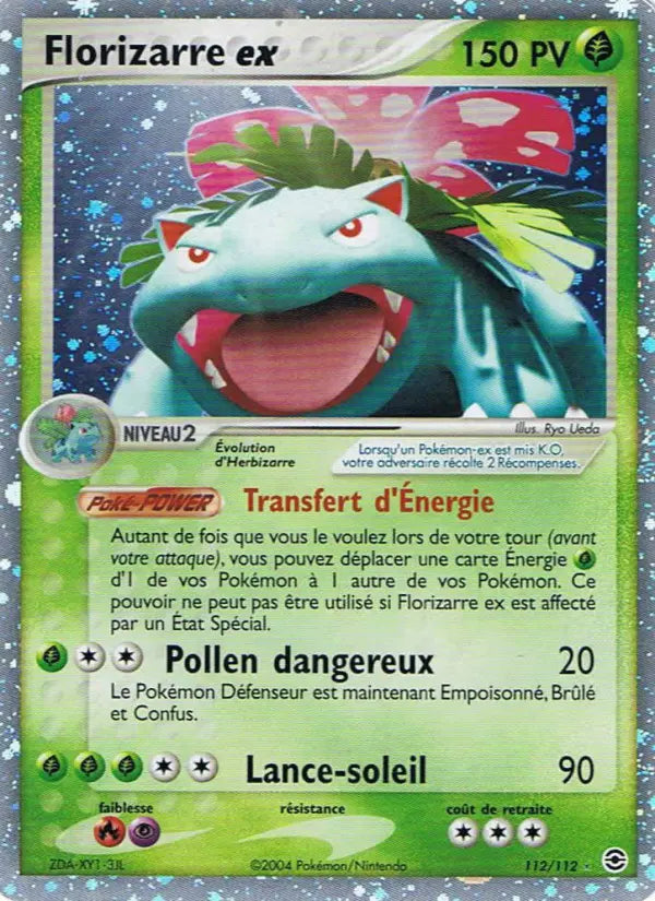 Florizarre ex — Carte Pokémon 112 EX Rouge Feu & Vert Feuille