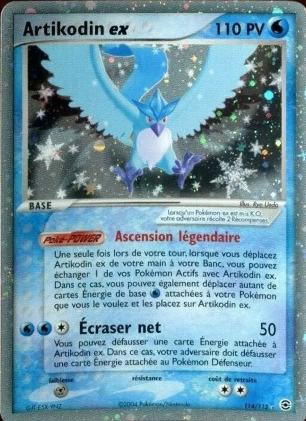 Artikodin ex — Carte Pokémon 114 EX Rouge Feu & Vert Feuille