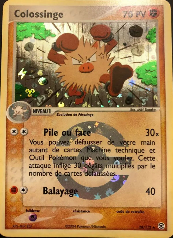 Colossinge — Carte Pokémon 28 EX Rouge Feu & Vert Feuille