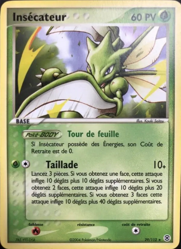 Insécateur — Carte Pokémon 29 EX Rouge Feu & Vert Feuille