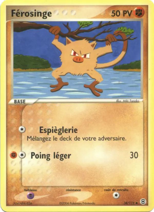 Férosinge — Carte Pokémon 38 EX Rouge Feu & Vert Feuille