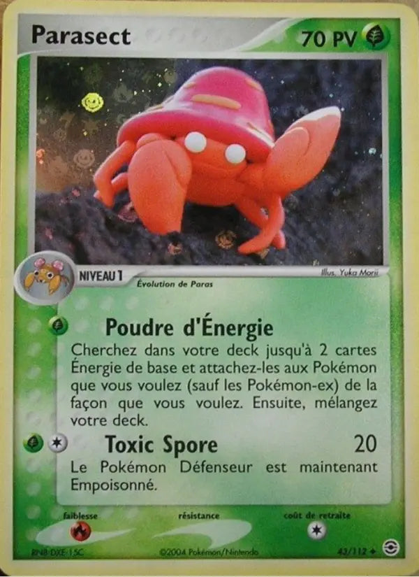 Parasect — Carte Pokémon 43 EX Rouge Feu & Vert Feuille
