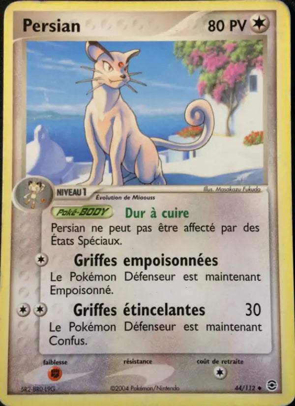 Persian — Carte Pokémon 44 EX Rouge Feu & Vert Feuille