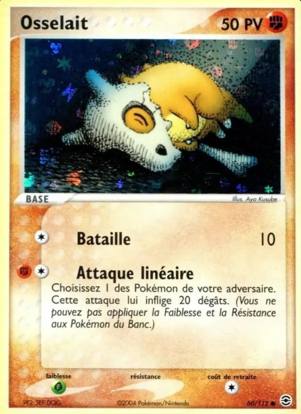 Osselait — Carte Pokémon 60 EX Rouge Feu & Vert Feuille