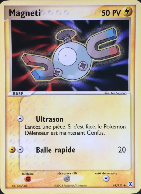 Magneti — Carte Pokémon 68 EX Rouge Feu & Vert Feuille