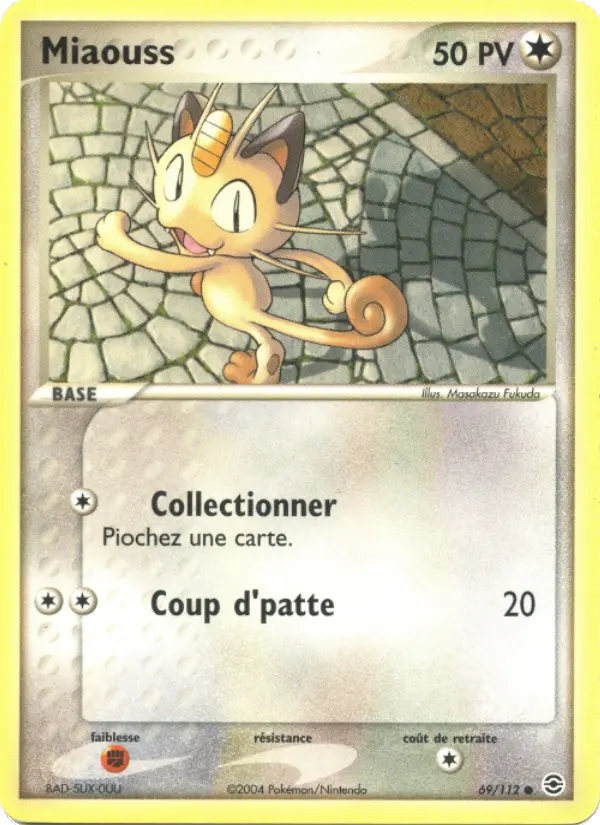 069/112 - Miaouss — Carte Pokémon EX Rouge Feu & Vert Feuille 69/112