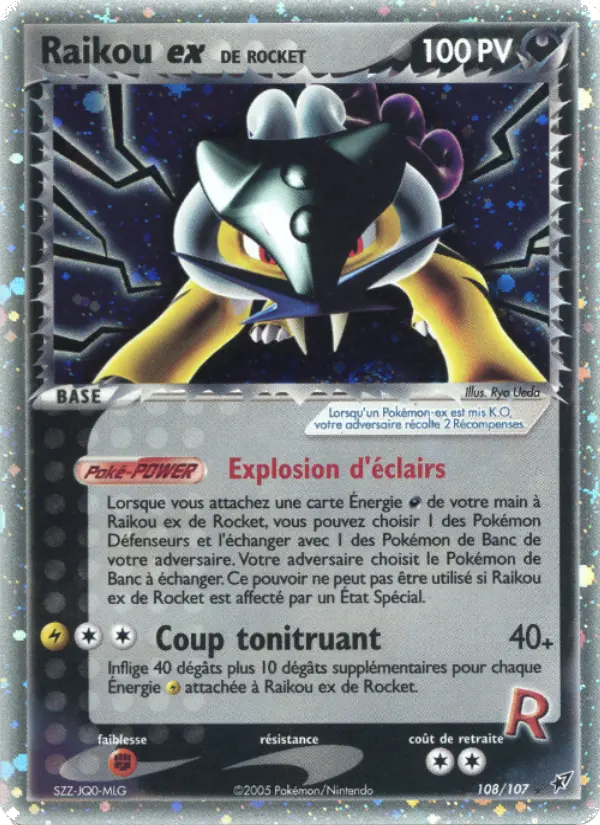 Raikou ex de Rocket — Carte Pokémon 108 EX Deoxys