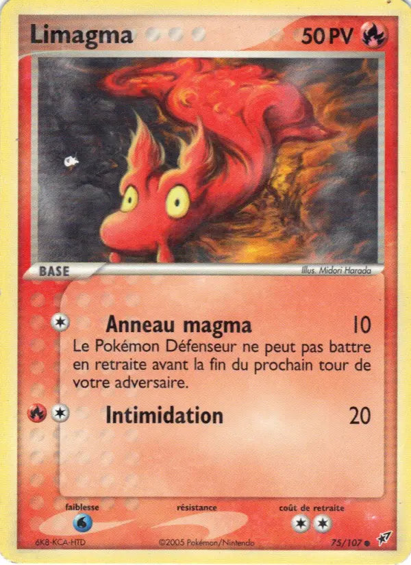 Limagma — Carte Pokémon 75 EX Deoxys