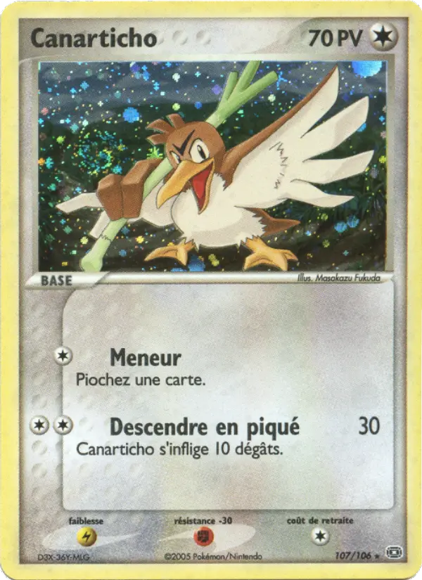 107/106 - Canarticho — Carte Pokémon EX Émeraude 107/106