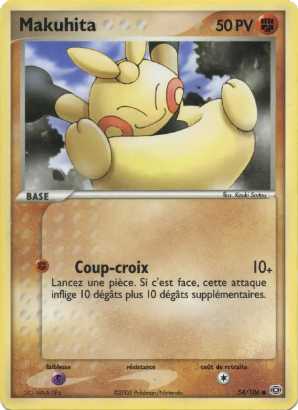 Makuhita — Carte Pokémon 54 EX Émeraude