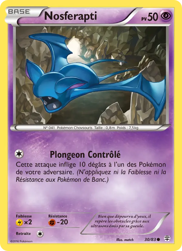 030/083 - Nosferapti — Carte Pokémon Générations 30/83