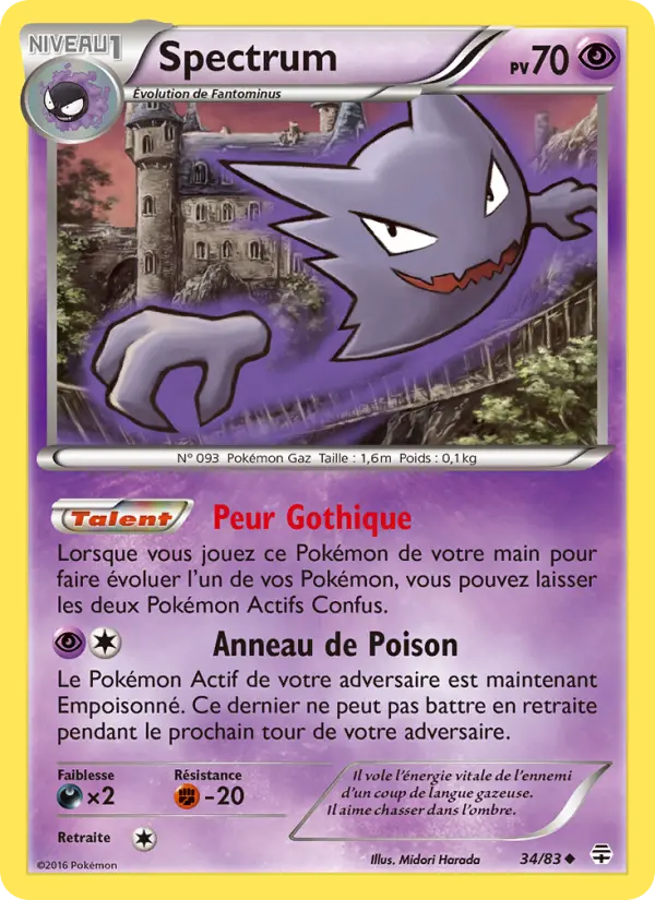 034/083 - Spectrum — Carte Pokémon Générations 34/83