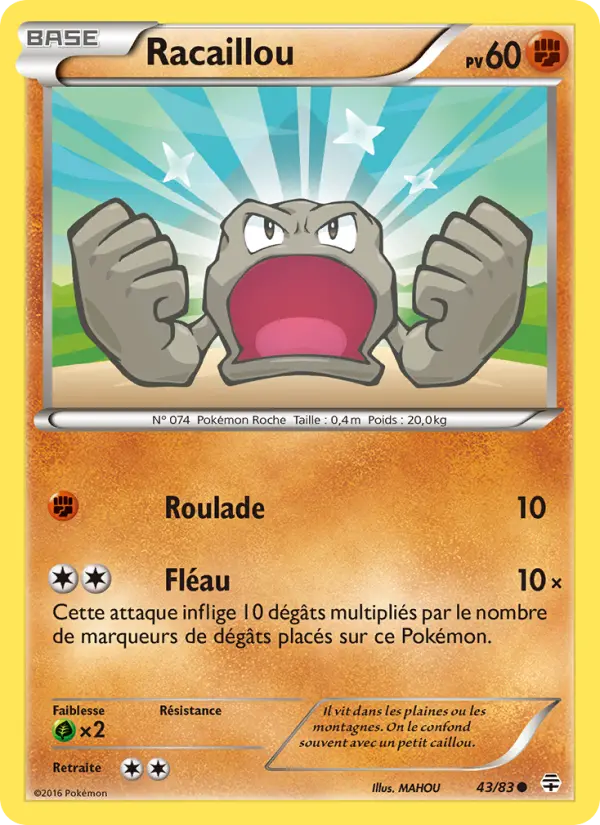 043/083 - Racaillou — Carte Pokémon Générations 43/83