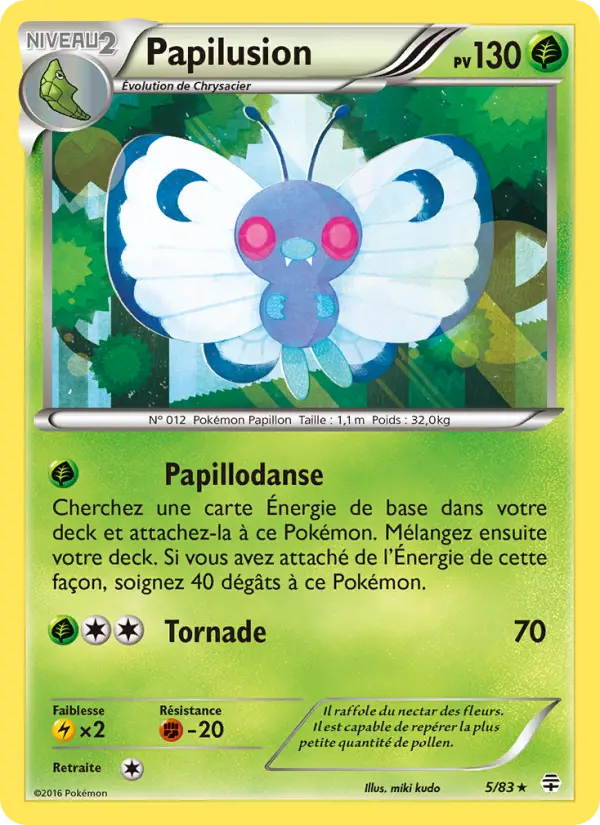 Papilusion — Carte Pokémon 5 Générations