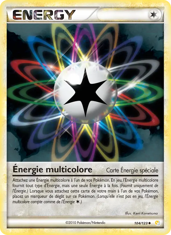 104/123 - Énergie multicolore — Carte Pokémon HeartGold SoulSilver 104/123
