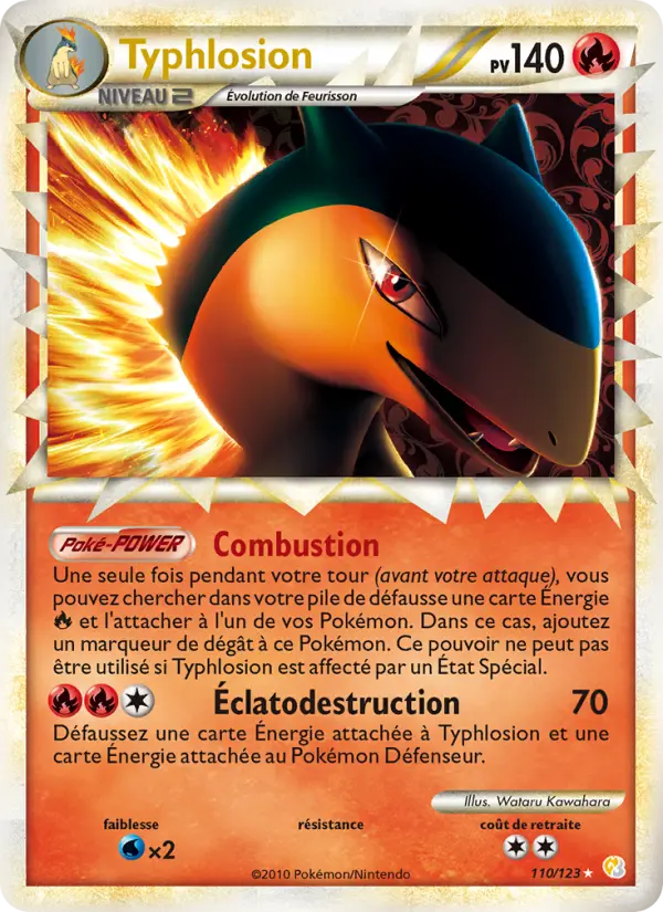110/123 - Typhlosion — Carte Pokémon HeartGold SoulSilver 110/123