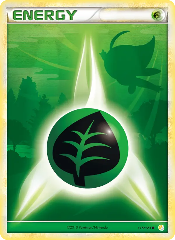 115/123 - Énergie Plante — Carte Pokémon HeartGold SoulSilver 115/123
