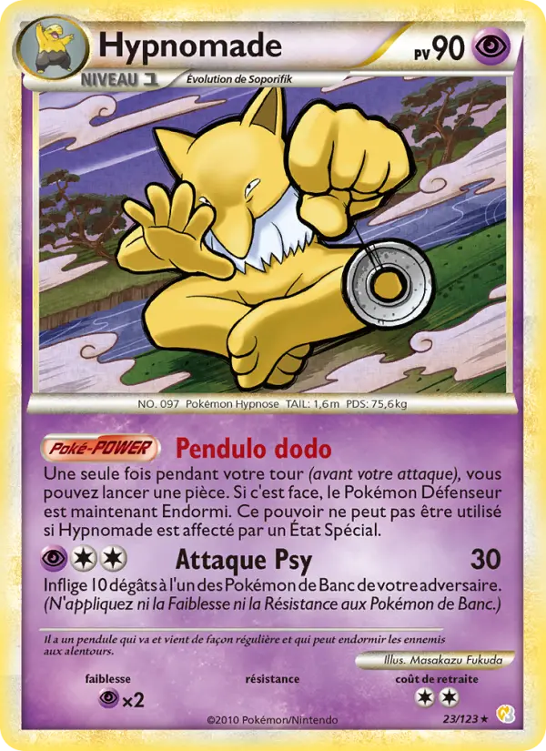Hypnomade — Carte Pokémon 23 HeartGold SoulSilver