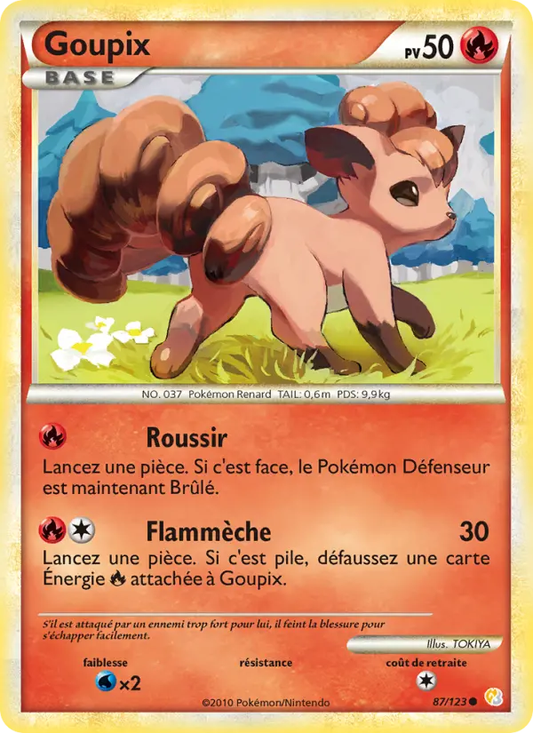 Goupix — Carte Pokémon 87 HeartGold SoulSilver