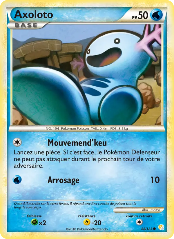 Axoloto — Carte Pokémon 88 HeartGold SoulSilver