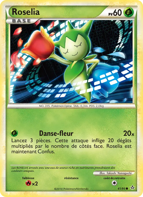 061/095 - Roselia — Carte Pokémon Déchaînement 61/95