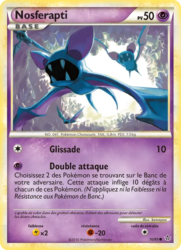 070/095 - Nosferapti — Carte Pokémon Déchaînement 70/95