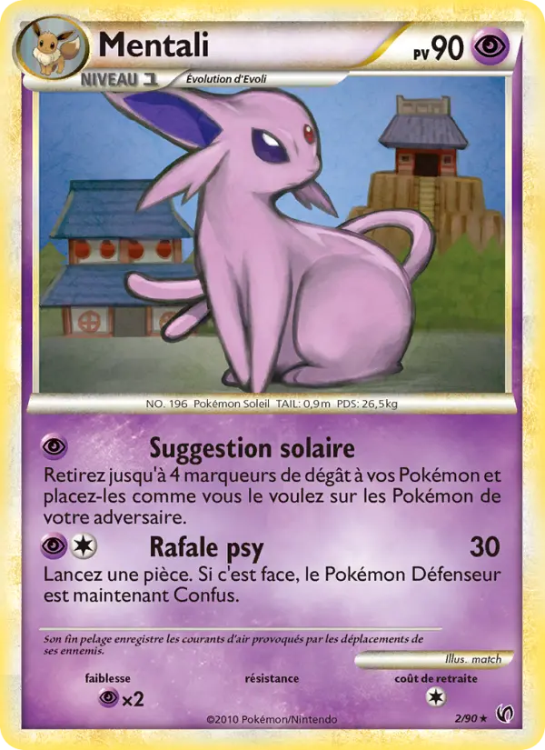 002/090 - Mentali — Carte Pokémon Indomptable 2/90