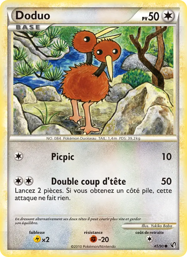 Doduo — Carte Pokémon 45 Indomptable