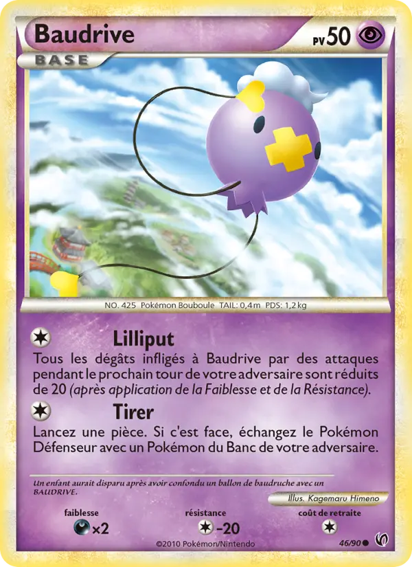 Baudrive — Carte Pokémon 46 Indomptable
